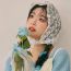 Fashion 11 Strappy Flowers Lace Triangle Headscarf