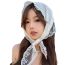 Fashion 17 Large Colorful Flowers Lace Print Triangle Headscarf