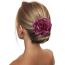 Fashion 8 Deep Red Simulated Flower Hairpin