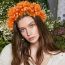 Fashion 2 Orange Simulated Flower Headband