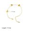 Fashion Necklace Gold Pointed Peach Heart Tassel Titanium Steel Love Y Shape Necklace