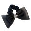 Fashion Middle Rhinestone Style Mesh Diamond Satin Bow Hair Tie