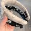 Fashion Grey Pearl Crystal Bow Printed Wide-brim Headband Hoop