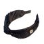 Fashion Black Lace Knotted Wide-brimmed Headband