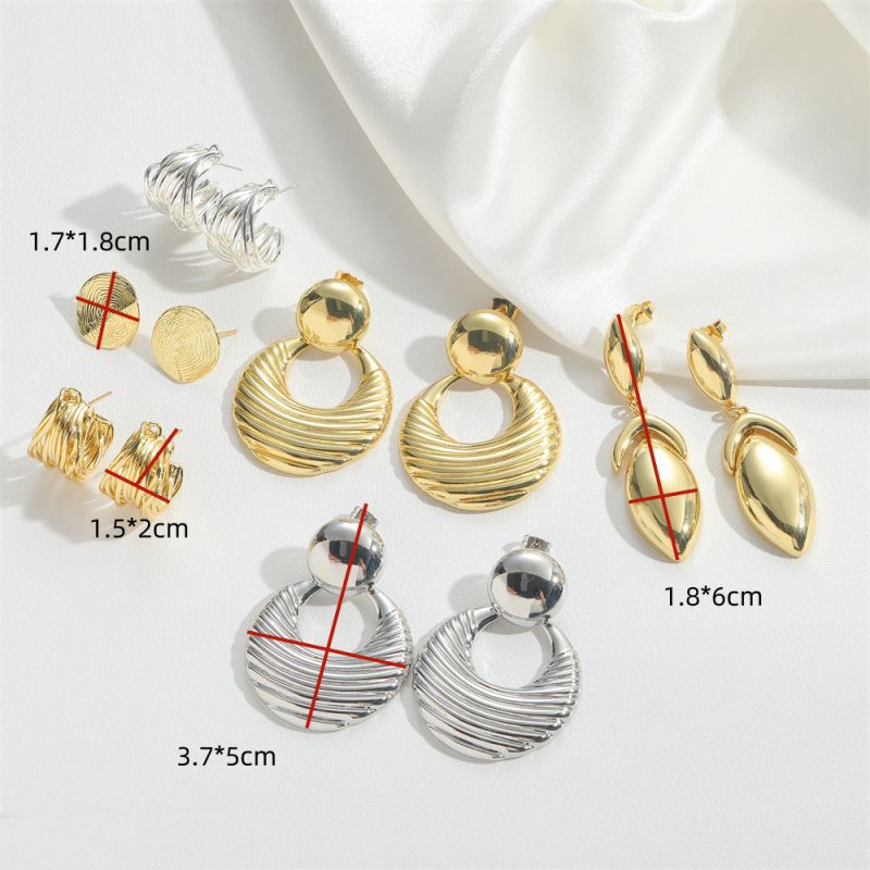 Fashion Disc Copper Disc Earrings