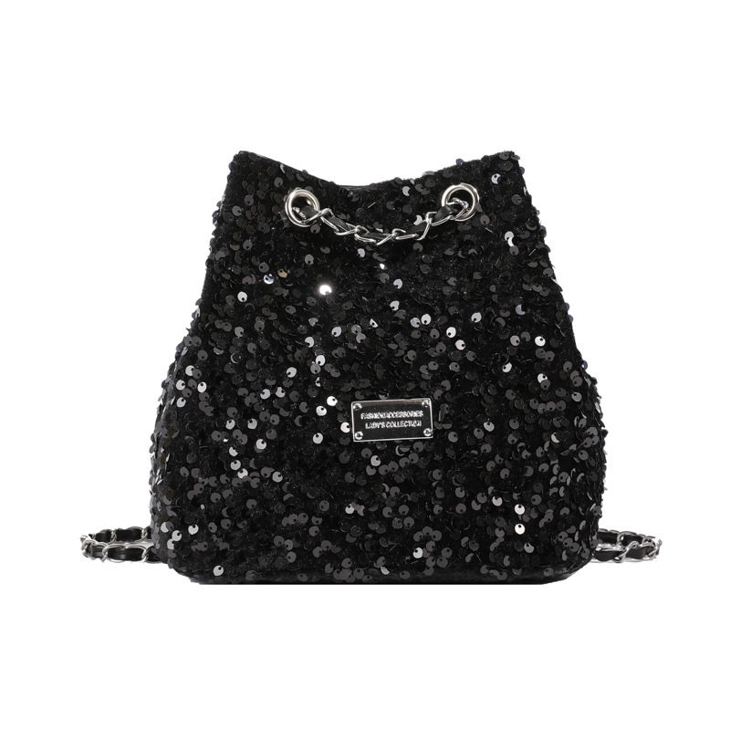 Fashion Pink Sequined Large Capacity Crossbody Bag