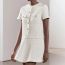 Fashion White Polyester Textured Skirt