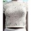 Fashion Off White Beaded Knitted Crew Neck Sweater