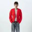 Fashion Red Knitted Buttoned Cardigan