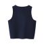 Fashion Navy Blue Knitted Buttoned Vest
