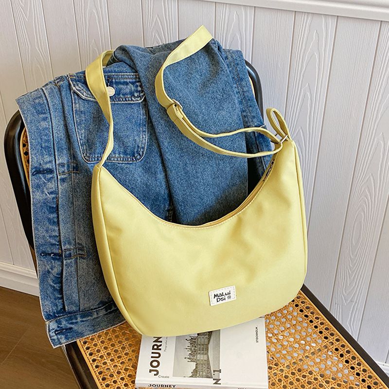 Fashion Yellow Nylon Large Capacity Shoulder Bag