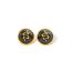 Fashion Gold Stainless Steel Snake Disc Earrings
