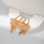 Fashion Gold Stainless Steel Chain Tassel Hoop Earrings