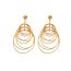 Fashion Gold Stainless Steel Geometric Hoop Earrings