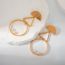 Fashion Gold Stainless Steel Geometric Spliced Earrings