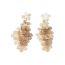 Fashion Gold Stainless Steel Flower Earrings