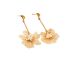 Fashion Gold Hemp Rope Flower Earrings
