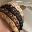 Fashion Black Twist Rhinestone Braided Wide-brimmed Headband