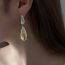 Fashion Contrast Colors Of Gold And Silver Contrast Color Glossy Water Drop Earrings