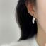 Fashion Gold And Silver Color Matching Gold And Silver Contrasting Love Fishtail Earrings
