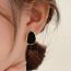 Fashion Black Metal Geometric Irregular Earrings