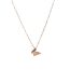 Fashion Rose Gold Titanium Steel Butterfly Necklace