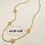 Fashion Gold Stainless Steel Textured Necklace