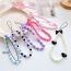 Fashion Color Resin Geometric Beaded Love Bow Mobile Phone Chain