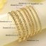 Fashion Gold Metal Geometric Beaded Bracelet Set