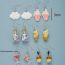 Fashion Color Resin Cloud Milk Tea Bottle Ice Cream Earring Set