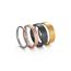 Fashion 6mm Black Stainless Steel Frosted Round Ring