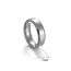 Fashion 4mm Silver Stainless Steel Round Men's Ring
