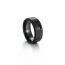 Fashion Black Titanium Steel Number Ring