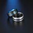 Fashion Blue+silver Stainless Steel Round Men's Ring