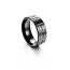 Fashion Black Stainless Steel Pattern Men's Ring