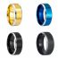Fashion Matte Black Stainless Steel Round Men's Ring