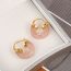 Fashion Sakura Pink Earrings Resin Round Earrings