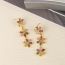 Fashion Zircon Earrings Metal Zirconium Flower Earrings