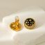 Fashion Gold Ear Clip Copper Diamond Star Moon Oil Drop Round Earrings