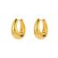 Fashion Silver Trumpet Metal Geometric Earrings