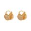 Fashion Ab Face Pearl Earrings Gold-plated Metal Round Earrings With Diamonds