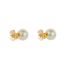 Fashion Flower Pearl Earrings Metal Diamond Flower Pearl Stud Earrings