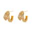 Fashion Gold Earrings Metal Diamond Snake Earrings