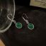 Fashion Chrysoprase Earrings Metal Green Agate Oval Earrings