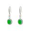 Fashion Chrysoprase Earrings Metal Green Agate Oval Earrings