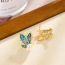 Fashion Butterfly Pearl Earrings Metal Dripping Butterfly Pearl Earrings