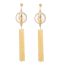 Fashion Gold Copper Geometric Tassel Earrings