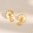 Fashion Flower Shell Earrings Metal Shell Flower Earrings