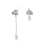 Fashion Silver Metal Geometric Asymmetric Earrings