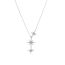 Fashion Silver Metal Diamond Eight-pointed Star Necklace
